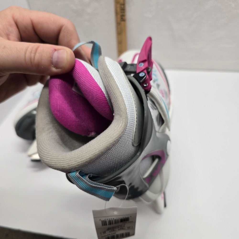 Bladerunner Micro Ice Skates Adjustable Girls White Pink Size 5-8 - Picture 10 of 16